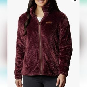 Columbia Fire Side Full Zip Sherpa size Medium. Color marionberry.